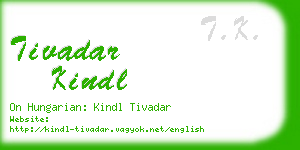 tivadar kindl business card